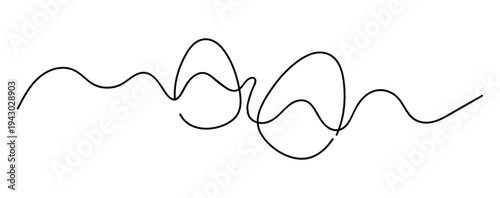 easter egg line art style vector eps 10