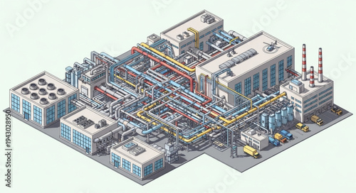 Industrial Plant Facility Infrastructure Complex.