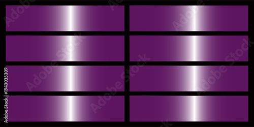 Gradients collection purple violet mauve plum large set of metallic palette templates.