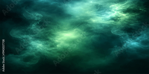 A dramatic abstract nature texture featuring a dark stormy cloudscape with white light peeking through blue sky backgrounds over a deep sea