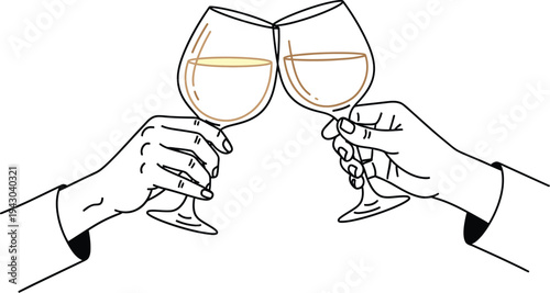 Romantic evening toast with wine glasses celebrating love, connection, and togetherness