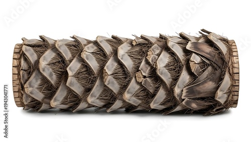 Isolated detail of a palm tree trunk