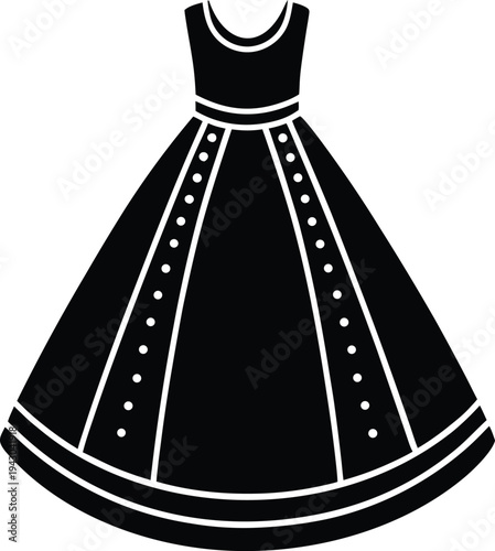 wedding dress vector illustration