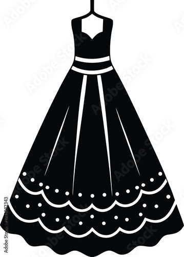 vector illustration of a wedding dress
