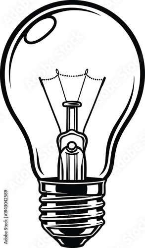 A simple line drawing of a standard light bulb