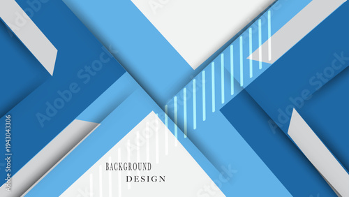 Abstract blue and white geometric background