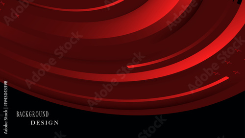 Abstract red geometric corporate banner template