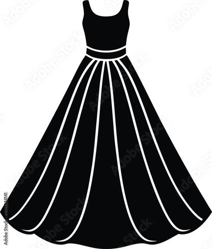vector illustration of a wedding dress