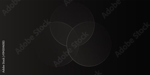 Minimal metal black premium abstract background banner with luxury dark monochrome shape geometric elements.Eps10 Vector