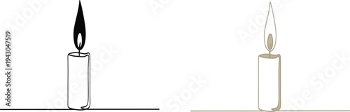 Technical drawing of a smoking and unlit cigarette