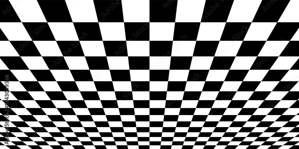 Fototapeta premium Black and white checkered pattern, Checkerboard seamless pattern
