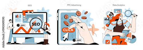 Digital Marketing Concepts in Vector Illustration