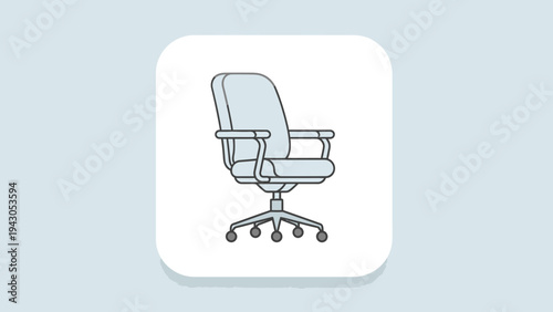 Modern office chair illustration vector design for business and productivity