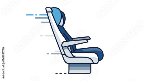 Airline seat illustration comfortable modern design and concept