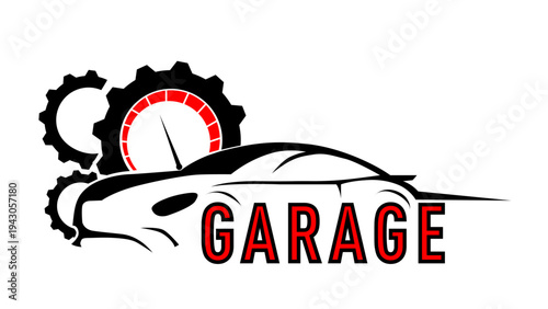 Garage logo printable vector.