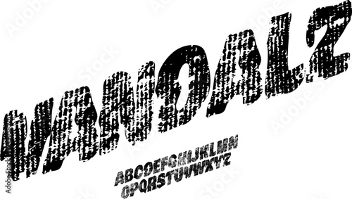 VANDALZ Distressed Graffiti Display Font Alphabet – Rough Urban Grunge Font Type with Scratch Texture, Rebellious Typography Meaning for Streetwear Branding,and Underground Graphic Design Projects