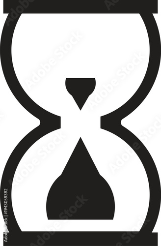 Vector illustration of an hourglass timer icon with sand symbolizing time countdown and deadline concept