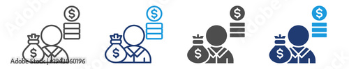 investor icon sety multiple style