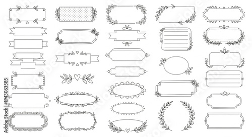 Elegant Floral Frame Collection - Vintage Botanical Border Designs.