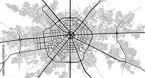 Detailed City Plan - Radial Urban Design and Infrastructure.