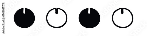Computer Mouse Input Device Icon Set. Technology PC Peripheral Symbol.
