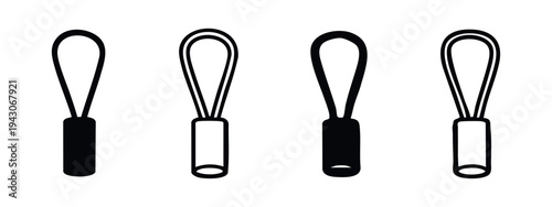 Zipper Puller Loop Icons for Clothing, Bags and Outdoor Gear
