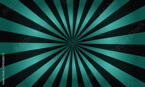 Deep Teal and Black Sunburst Ray Pattern for Modern Aesthetic Designs
