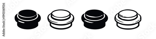 Pipe Connector Icon Set. Industrial Plumbing Adapter Vector Illustration on White Background.
