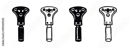 Watch Case Opener Tool Vector Icon Set