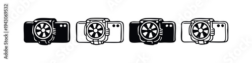 Digital Camera Icon Set