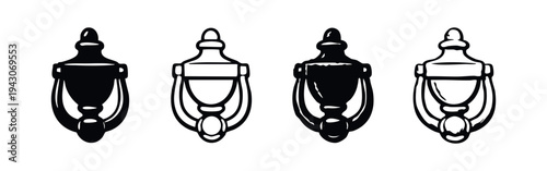 Door Knocker Icon Set