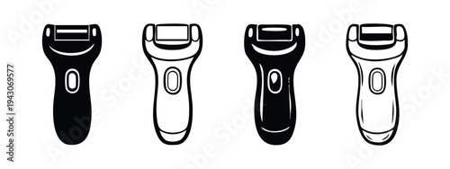 Electric Shaver Icon Set