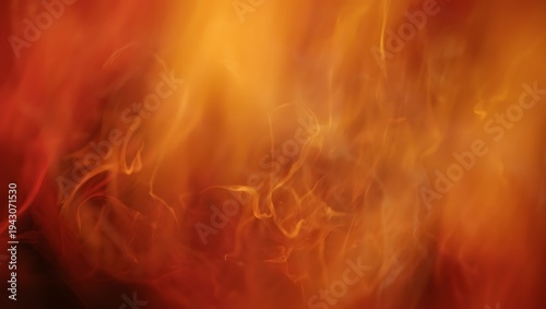 A vibrant and intense abstract image of flames with warm orange and yellow hues