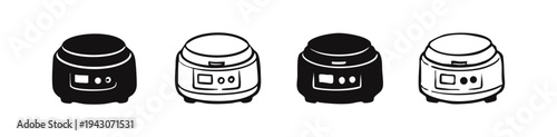 Versatile Multi-Cooker and Rice Cooker Icon Set for Home Kitchens