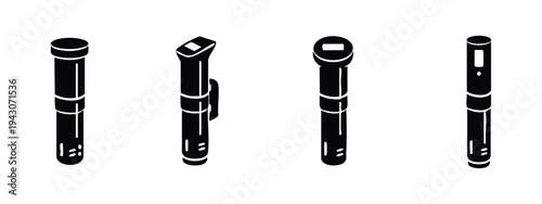 Sous Vide Immersion Circulator Icon Set for Modern Kitchen Cooking