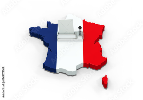 Принти на полотні Élections en France, concept de vote et démocratie - municipales ou présidentiel