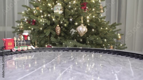 Music Box In The Form Of A Carousel With White Horses And Pink Flowers.