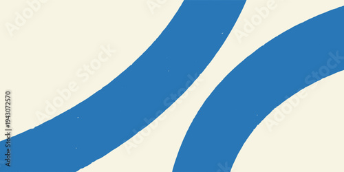 Grunge grainy blue brush stroke with spray texture. Hand drawn distress damaged vintage banner with zigzag bold line. Rough thick brush stroke texture. Spray paint effect vector background.