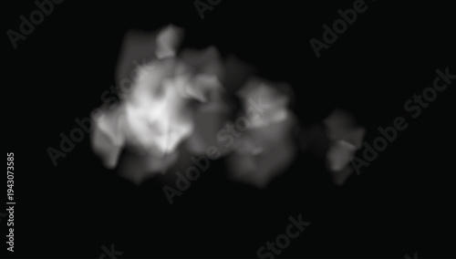 White smoke cloud effect dark background abstract vapor fog texture illustration vector design artwork