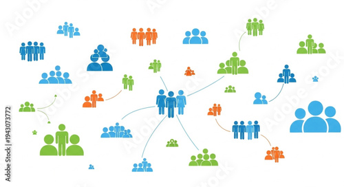 Network of People Connecting and Collaborating in a Digital World.
