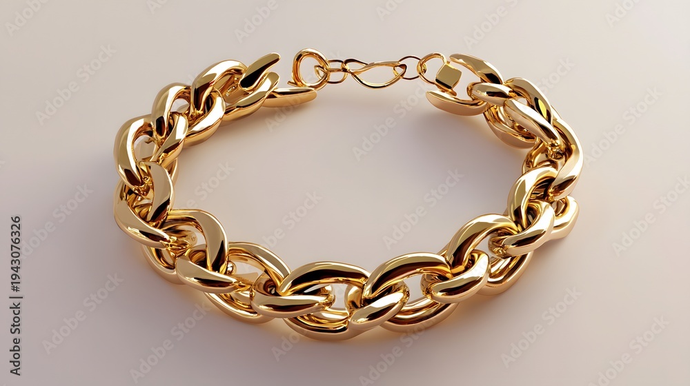 Fototapeta premium Thick oval link bracelet high resolution picture