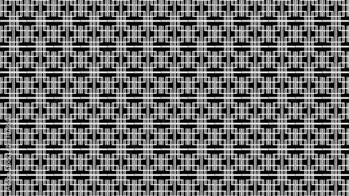 Bild auf Leinwand Black and white woven mesh texture background pattern