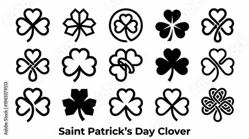 Saint Patrick's Day Clover Collection - Shamrock Icons