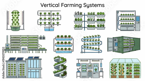 Vertical Farming Systems Collection - Sustainable Agriculture