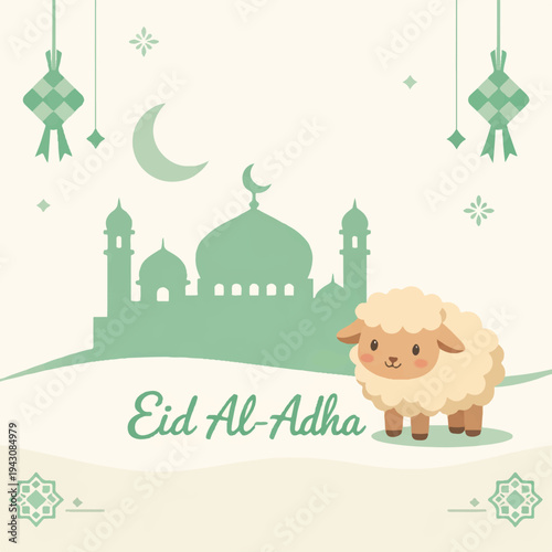 Eid al-Adha sheep illustration