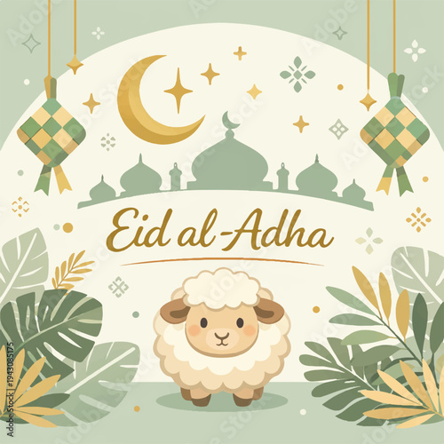 Eid al-Adha sheep illustration