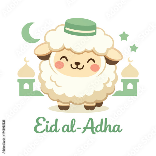 Eid al-Adha sheep illustration