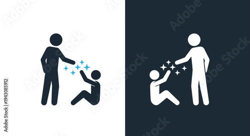 Family Icon Set - Parenting Care Love Icons Flat Design Vector - Blue icon set - Modern style icon  - Glyph and solid icon set - Icon vector