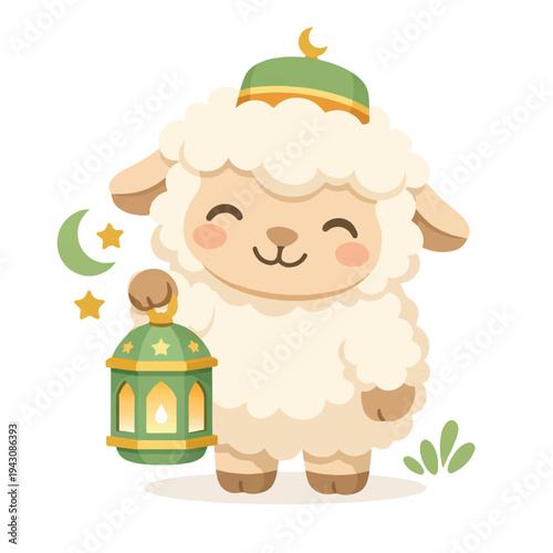 Eid al-Adha sheep illustration