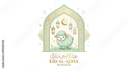 Eid al-Adha sheep illustration